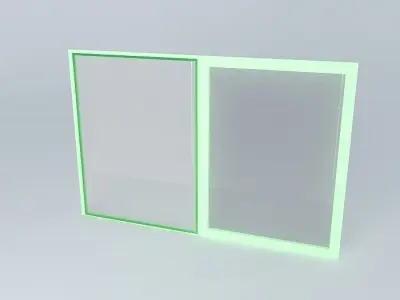Window aluminum structure Free 3D model