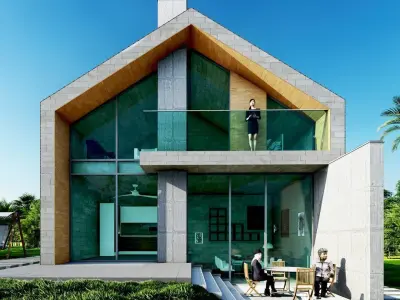 house Low-poly 3D model