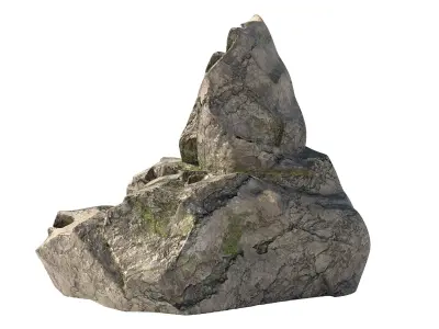 Sharp Cliff rock Low-poly 3D model