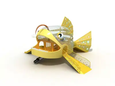 Ocean theme fish playground equipment 3D model
