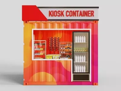 10ft Kiosk Container Modification 3D model