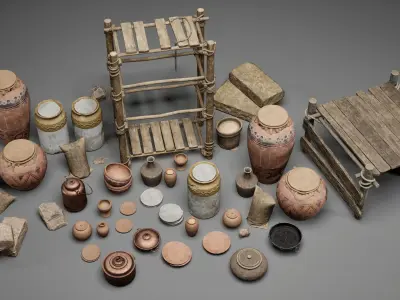 Dungeon Asset Pack Low-poly 3D model