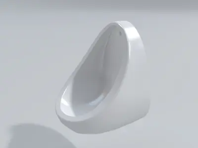 Public Urinal       Restroom Bathroom Toilet Low-poly 3D model