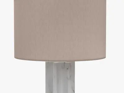 Currey And Company Mercurius Marble Table Lamp PBR 3D model