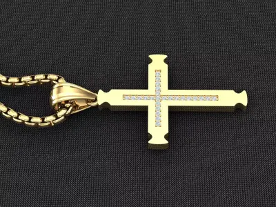 Cross Light Gold 3CP085 3DM STL 3D model
