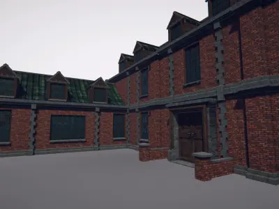 Old Manor Modular  Low-poly 3D model