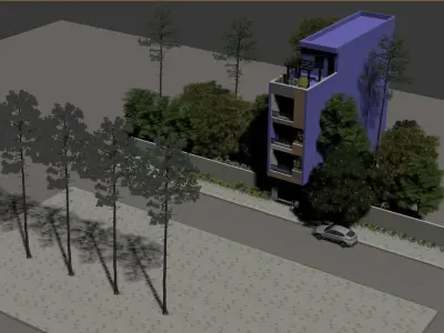 HOUSE EXTERIOR 3DMODEL - V-RAY RENDERING 3D model