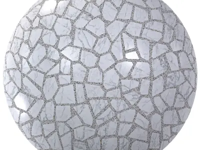 Particle Mosaic Terrazzo Decorative Panel - Seamless Texture