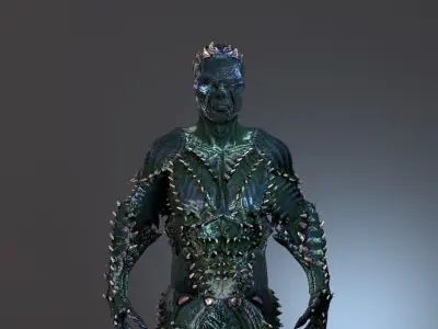 Green Monster Fully Textured and Rigged  3D model