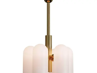 CEILING LIGHT ODYSSEY 3 LACQUERED BURNISHED BRASS Low-poly 3D model