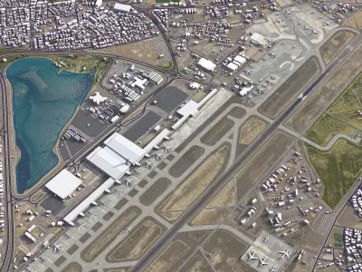 Bahrain - Airport - BAH Low-poly 3D model