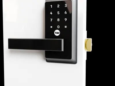 Large Digital Door Lock Low-poly 3D  EC800 Low-poly 3D model Low-poly 3D model