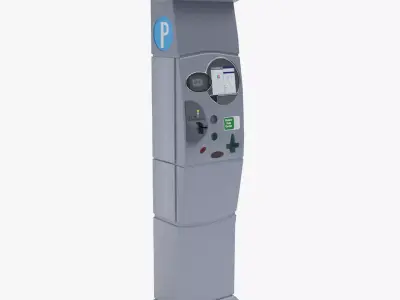 German Berlin Parking Meter 3D model