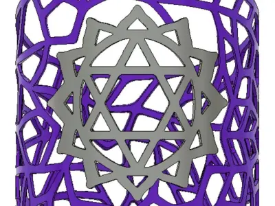 7 Chakras Glass Vase Holder 3D Model Pack