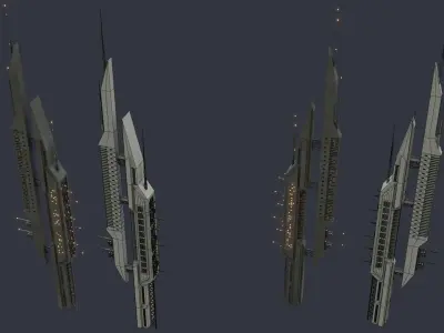 Futuristic Sci-Fi City  3D model
