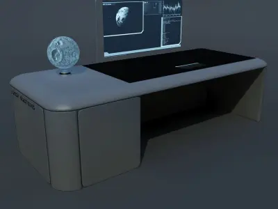 Sci Fi Desk Low-poly 3D model