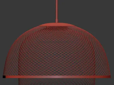 Polished Sculptural Statement Pendants 3D model