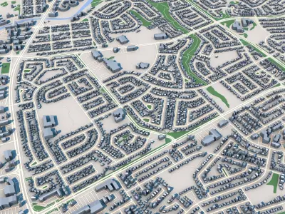 Alberta City Canada 3D model