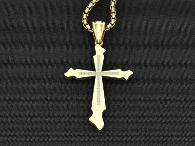 Cross Light Gold 3CP046 3DM STL 3D print model
