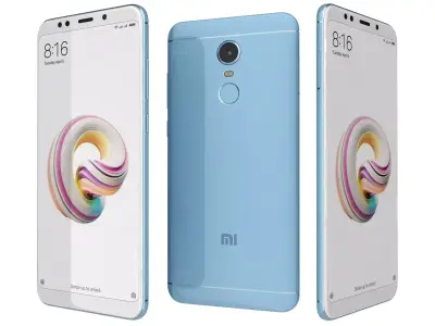 Xiaomi Redmi Note 5 Plus Light Blue 3D model