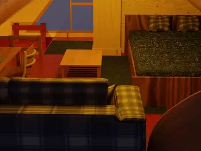 arctic room Free low-poly 3D model