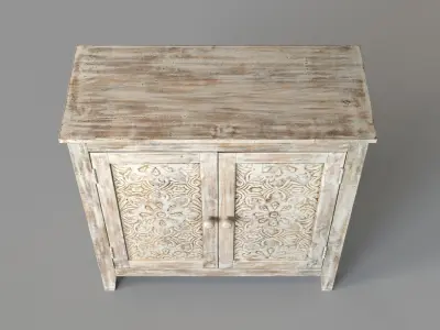 Gloria Cabinet White Wash 3D model
