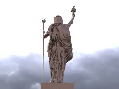 Queen Teuta Statue Grand Bust  3D model