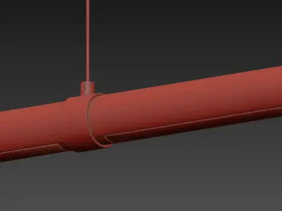 Linear Wood LED Pendant 3D model
