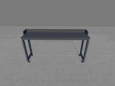 White Yuriko Overbed Writing Desk 3D model