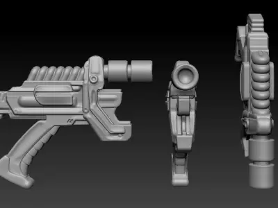 Small Sci-Fi Blaster 3D print model