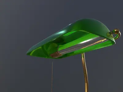 Retro Lamp Low-poly 3D model