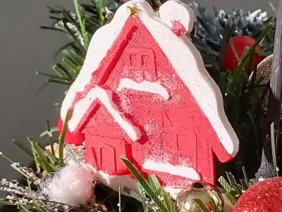Little house 2D decor 3D print model