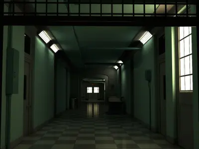 Scary Hallway 3D model