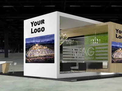 Exhibition Stand - 9m x 6m  3D model