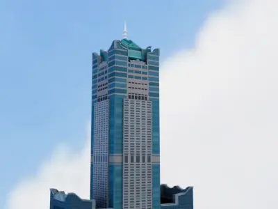 Taiwan Kaohsiung 85 Sky Tower Low-poly 3D model