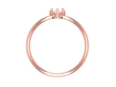 Solitaire Women Light Weight Band Ring 3D print model 30