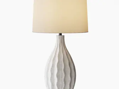 Otranto Ivory Crackle Table Lamp 3D model
