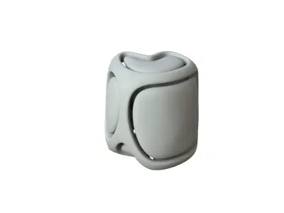 SciFi Cube Object No 67573 Low Poly Shape Low-poly 3D model