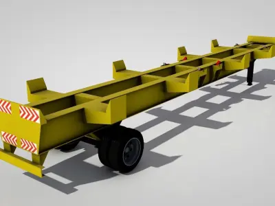 Trailer port Low-poly 3D model