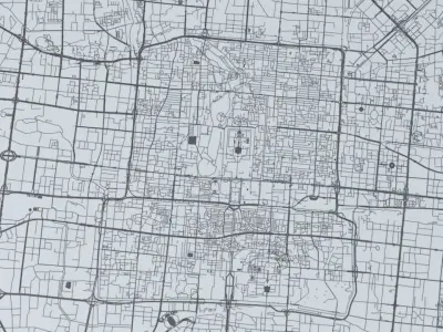 Beijing Road Network and Streets 3D model