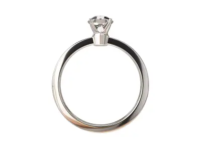 Solitaire Diamond Ring 3D model