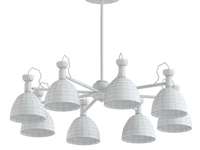 Louden lights chandelier for living room 3D model