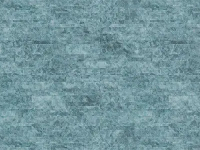 Teal Art Deco Fan Scale Mosaic Tiles PBR Seamless Texture