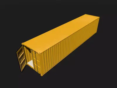 Dry Van 40 Container 3D Model 3D model