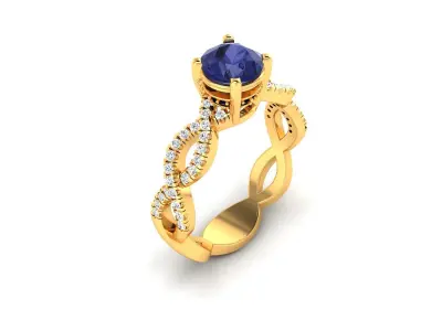 Solitaire Engagement Wedding Ring 3dm Render Detail  3D print model buy