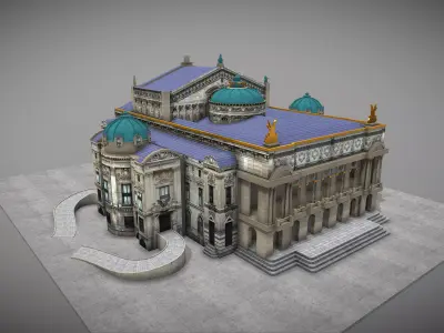 Palais Garnier Low-poly 3D model