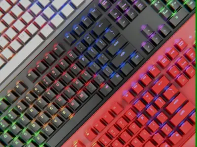 Fantech Maxpower MK853 Keyboard 3D model Low-poly 3D model