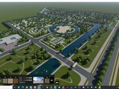 Zoo Amusement Park master plan 3d Model 3D model