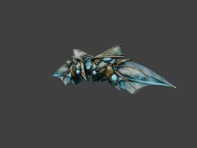 Aquatic Wings Low-poly 3D model