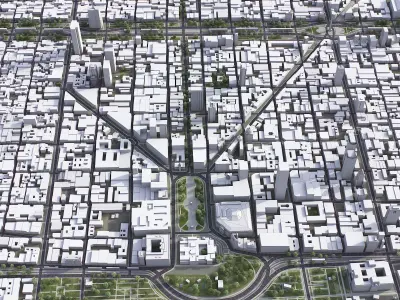 Buenos Aires - City 3D Model Low-poly 3D model
